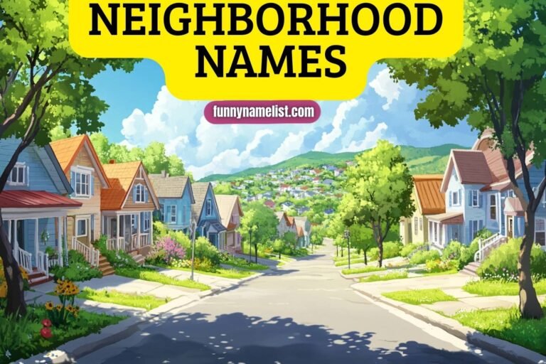 neighborhood names